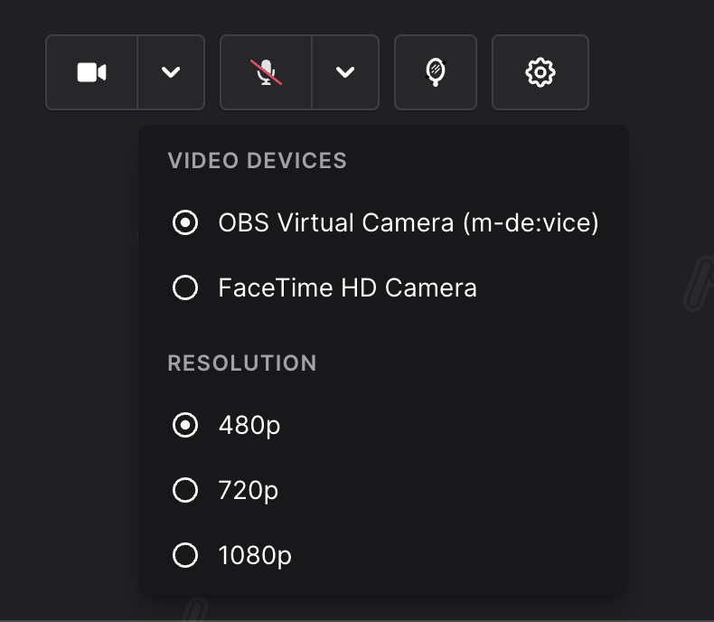 Virtual Cam option in Ping